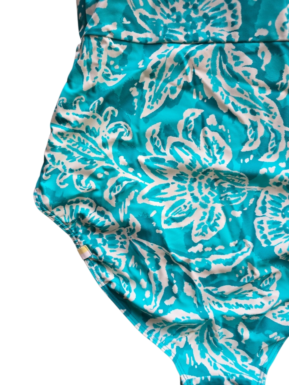 summersalt L.L Bean Editikn Teal & White Printed One-Piece Swimsuit Size 6 - Picture 6 of 6